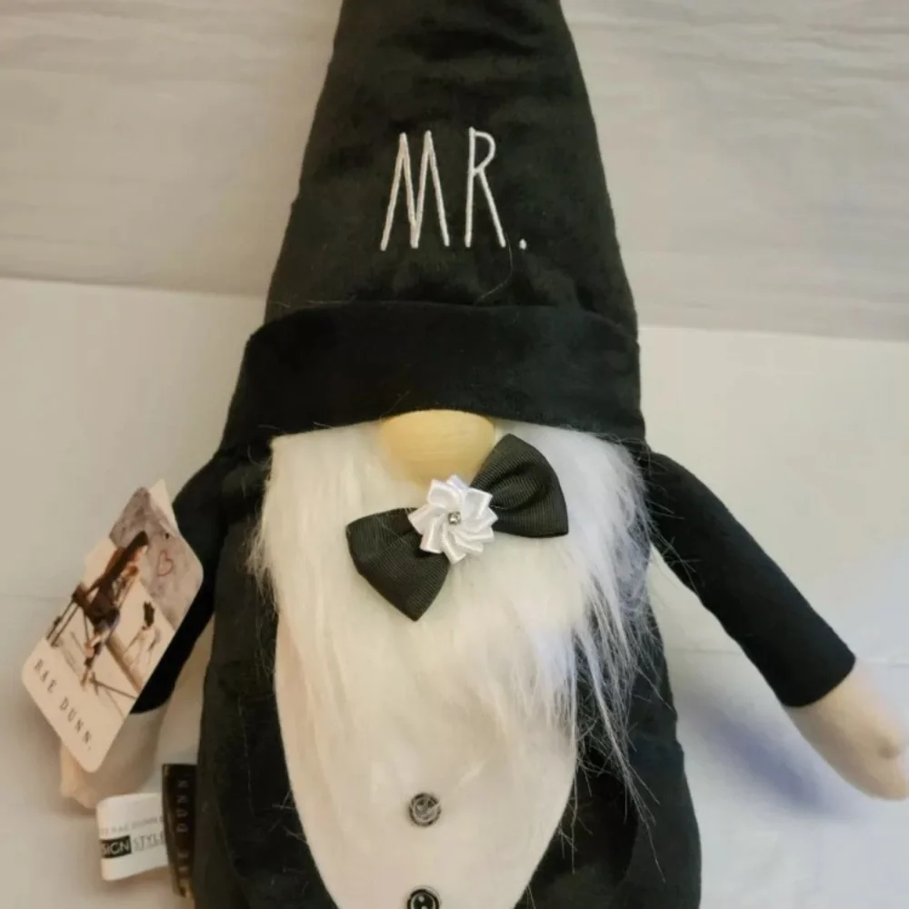 Rae Dunn Wedding Gnome Beanie Plush 20" Mr & Mrs Bride Groom Decoration Gift - Picture 4 of 8